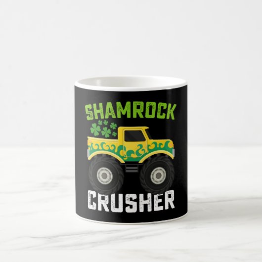Shamrock Crusher Monster Truck St Patrick's Day Koffiemok (Center)