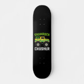 Shamrock Crusher Monster Truck St Patrick's Day Persoonlijk Skateboard (Voorkant)