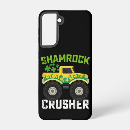 Shamrock Crusher Monster Truck St Patrick's Day Samsung Galaxy Hoesje (Achterkant)