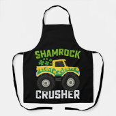 Shamrock Crusher Monster Truck St Patrick's Day Schort (Voorkant)