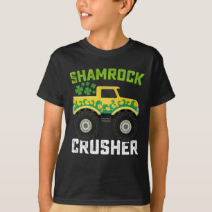Shamrock Crusher Monster Truck St Patrick's Day T-shirt