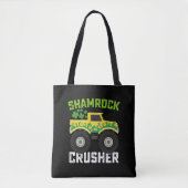 Shamrock Crusher Monster Truck St Patrick's Day Tote Bag (Voorkant)