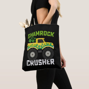 Shamrock Crusher Monster Truck St Patrick's Day Tote Bag