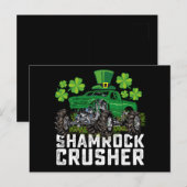 Shamrock Crusher St Patricks Day Monster Truck Briefkaart (Voorkant / Achterkant)
