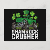 Shamrock Crusher St Patricks Day Monster Truck Briefkaart (Voorkant)