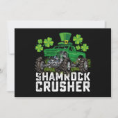 Shamrock Crusher St Patricks Day Monster Truck Kaart (Voorkant)
