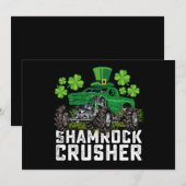 Shamrock Crusher St Patricks Day Monster Truck Kaart (Voorkant / Achterkant)