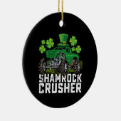 Shamrock Crusher St Patricks Day Monster Truck Keramisch Ornament (Rechts)