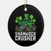 Shamrock Crusher St Patricks Day Monster Truck Keramisch Ornament (Links)