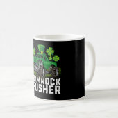 Shamrock Crusher St Patricks Day Monster Truck Koffiemok (Voorkant rechts)