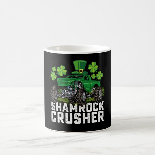 Shamrock Crusher St Patricks Day Monster Truck Koffiemok (Center)