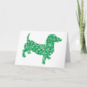 Shamrock Dachshund Kaart (Voorkant)