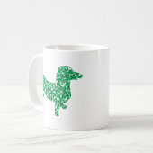 Shamrock Dachshund Koffiemok (Voorkant links)