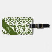 Shamrock Damask Bagagelabel (Voorkant horizontaal)
