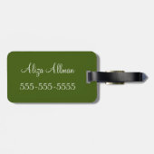 Shamrock Damask Bagagelabel (Achterkant horizontaal)