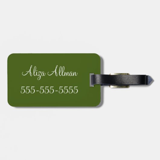 Shamrock Damask Bagagelabel (Achterkant horizontaal)