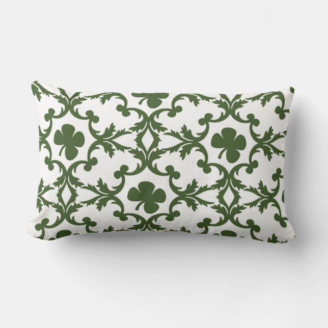 Shamrock Damask Kussen (Voorkant)