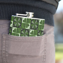 Shamrock Dambordpatroon Heupfles