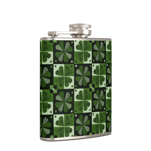 Shamrock Dambordpatroon Heupfles (Rechts)