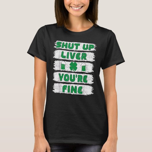 Shamrock Dark Beer Drink de Sint Patricks. T-shirt (Voorkant)