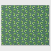Shamrock Dark Green St Patrick's Day Cadeaupapier (Vlak)