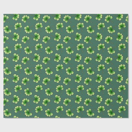 Shamrock Dark Green St Patrick's Day Cadeaupapier (Vlak)