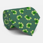 Shamrock Dark Green St Patrick's Day Clover Stropdas (Opgerold)