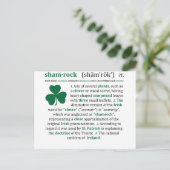 Shamrock Definition Briefkaart (Staand voorkant)