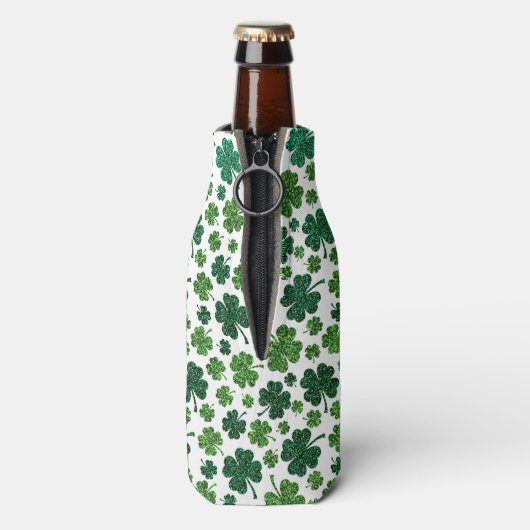 Shamrock Delight-patroon Flesjeskoeler (Fles Achterkant)
