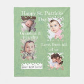 Shamrock Delightful Photo Frames Fleece Blanket (Voorkant)