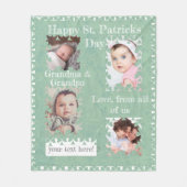 Shamrock Delightful Photo Frames Fleece Deken (Voorkant)