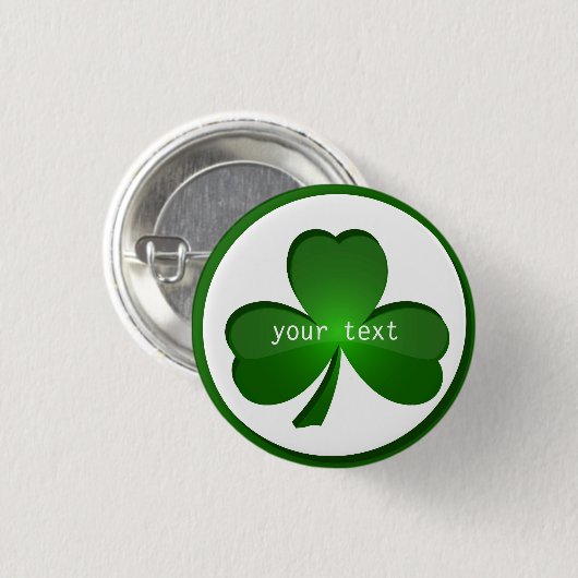 Shamrock Design Button (Voorkant /achterkant)