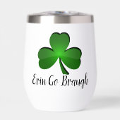 Shamrock Design Thermische Wijn Tumbler (Voorkant)