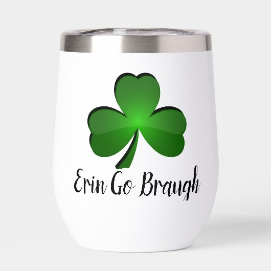 Shamrock Design Thermische Wijn Tumbler (Achterkant)