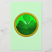 Shamrock detail van SAINT PATRICK'S CELTIC HEART Briefpapier (Voorkant)