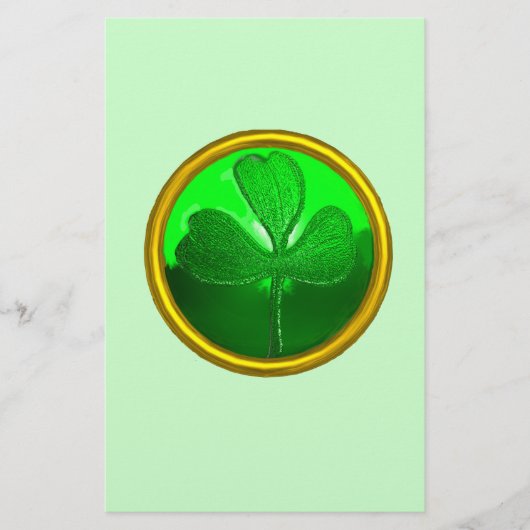 Shamrock detail van SAINT PATRICK'S CELTIC HEART Briefpapier (Voorkant)
