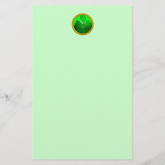 Shamrock detail van SAINT PATRICK'S CELTIC HEART Briefpapier (Achterkant)