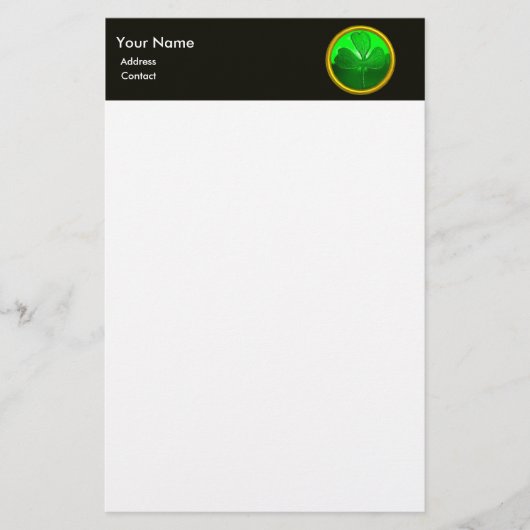 Shamrock detail van SAINT PATRICK'S CELTIC HEART Briefpapier (Voorkant)