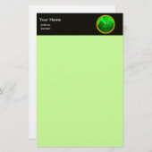 Shamrock detail van SAINT PATRICK'S CELTIC HEART Briefpapier (Voorkant / Achterkant)