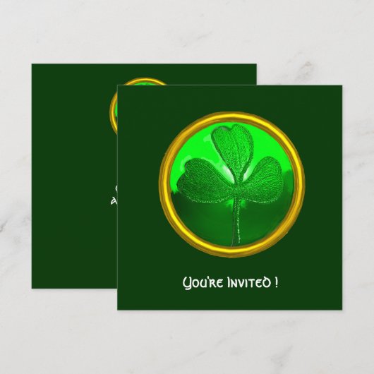 Shamrock detail van SAINT PATRICK'S CELTIC HEART Kaart (Voorkant / Achterkant)