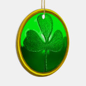Shamrock detail van SAINT PATRICK'S CELTIC HEART Keramisch Ornament (Rechts)