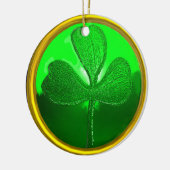 Shamrock detail van SAINT PATRICK'S CELTIC HEART Keramisch Ornament (Links)