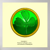 Shamrock detail van SAINT PATRICK'S CELTIC HEART Poster (Voorkant)