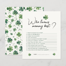 Shamrock die weet mama beste Baby shower spel