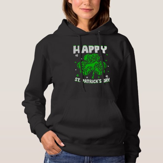 Shamrock Doberman Dog St Patrick S Day Irish Costu Hoodie (Voorkant)