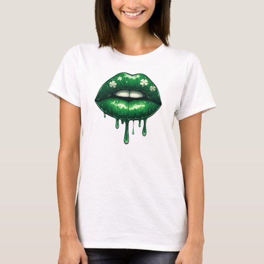 Shamrock Druppellippen T-shirt (Voorkant)