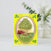Shamrock Dudelsack Goud Groen Briefkaart (Staand voorkant)