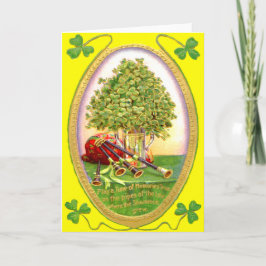 Shamrock Dudelsack Goud Groen Kaart
