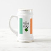 Shamrock Eat Drink and Be Irish Flag Bierpul (Links)