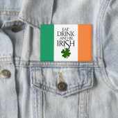Shamrock Eat Drink and Be Irish Flag Button (Insitu)